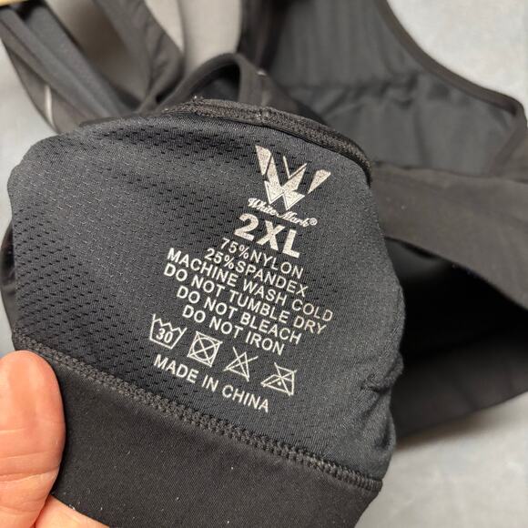 White Mark Sports Bra Padded Adjustable Plus Size 2XL Performance Workout Sexy - Picture 3 of 7